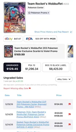 Pokemon Center Stamp Promo Destined Rivals Team Rockets Wobbuffet SVP 203 NM/M - Image 3