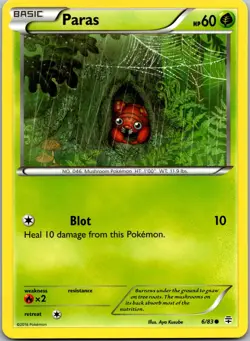 Paras 6/83 - Generations Pokemon Common LP - Image 1
