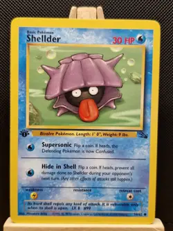 Pokemon 1999 WOTC 1st Edition Fossil Shellder 54/62 - Near Mint - Image 1