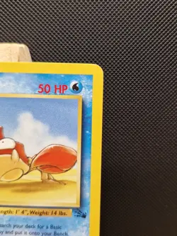 Pokemon 1999 WOTC 1st Edition Fossil Krabby 51/62 - Near Mint - Image 4
