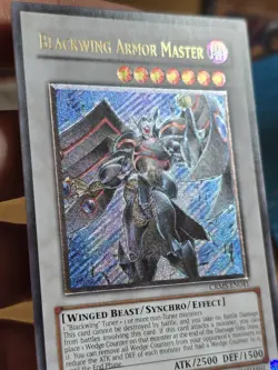 Yu-Gi-Oh! TCG Blackwing Armor Master CRMS-EN041 Ultimate Rare 1st Edition EURO - Image 1