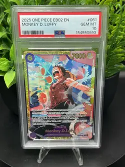 Monkey D. Luffy EB02-061 2025 Extra Booster One Piece Gem Mint PSA 10 🔥 - Image 1