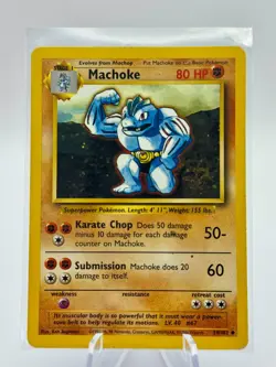 Machoke 34/102 Base Set - Uncommon - Pokemon Card TCG - WOTC LP - Image 1