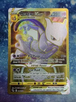 Pokemon Mewtwo VSTAR Holo Card TCG Secret Rare 086/078 - Image 1