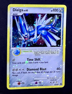 2008 Pokemon DIALGA Majestic Dawn Set COSMOS HOLO BLEED Error Card 4/100 SWIRL - Image 1