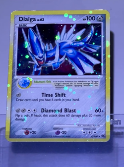 2008 Pokemon DIALGA Majestic Dawn Set COSMOS HOLO BLEED Error Card 4/100 SWIRL - Image 2