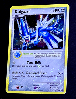 2008 Pokemon DIALGA Majestic Dawn Set COSMOS HOLO BLEED Error Card 4/100 SWIRL - Image 3