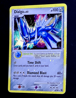 2008 Pokemon DIALGA Majestic Dawn Set COSMOS HOLO BLEED Error Card 4/100 SWIRL - Image 4
