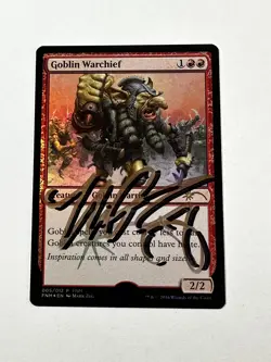 MTG Magic Goblin Warchief Signed FOIL Artist Proof x1 FNM Promo Mark Zug - Image 1