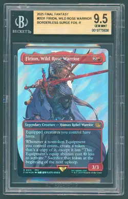 BGS 9.5 MTG FINAL FANTASY FIRION, WILD ROSE WARRIOR #0531 SURGE FOIL - Image 1