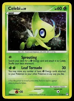 Pokemon Card - Celebi Mysterious Treasures 7/123 Holo Rare - Image 1