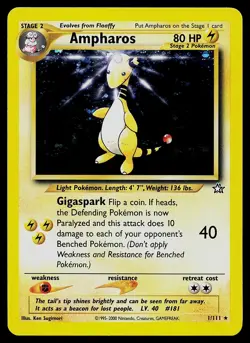 Pokemon Card - Ampharos Neo Genesis 1/111 Holo Rare - Image 1