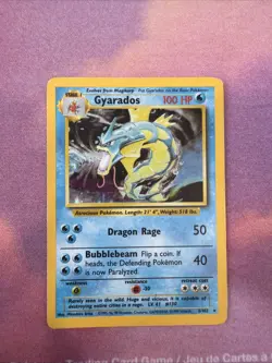 Pokemon TCG Base Set Gyarados Holo Card 6/102 Rare HP - Image 1