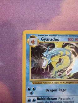 Pokemon TCG Base Set Gyarados Holo Card 6/102 Rare HP - Image 2