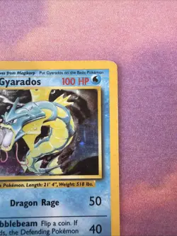 Pokemon TCG Base Set Gyarados Holo Card 6/102 Rare HP - Image 3