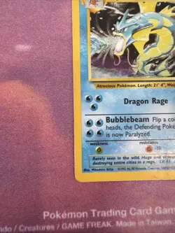 Pokemon TCG Base Set Gyarados Holo Card 6/102 Rare HP - Image 5