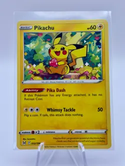 Pikachu 52/196 Non Holo SWSH11: Lost Origin - Pokemon Card - Image 1