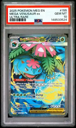 Mega Venusaur ex 155/132 PSA 10 - Pokemon Mega Evolution - Image 1
