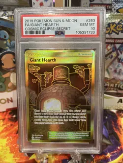 2019 Pokemon Cosmic Eclipse GIANT HEARTH SECRET RARE 263/236 PSA 10 GEM MINT! - Image 1