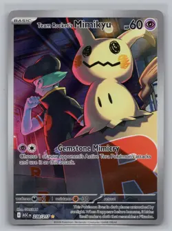 Team Rocket's Mimikyu 238/217 Illustration Rare Ascended Heroes Pokemon NM - Image 1