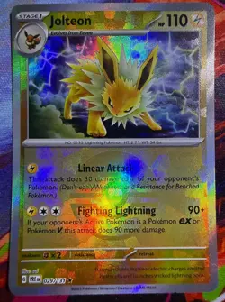 JOLTEON (POKE BALL PATTERN) 029/131 - POKEMON PRISMATIC EVOLUTIONS HOLO - LP - Image 1
