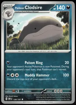 Paldean Clodsire 128/197 Obsidian Flames Uncommon Pokemon Saitou Near Mint - Image 2