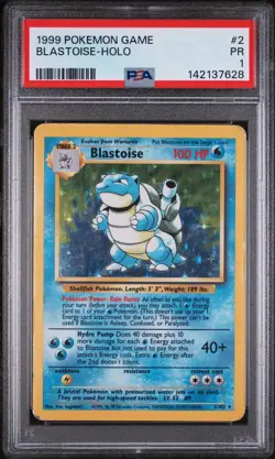 PSA 1 POKEMON BASE SET #2 BLASTOISE-HOLO 1999 - Image 2