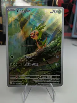 Pokemon TCG Chespin 087/086 Chaos Rising Full Art Holo Rare 70 HP English 2026 - Image 1