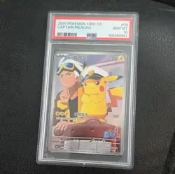 Pokemon Captain Pikachu PSA 10 2025 Chinese CBB1 CS Full Art Holo Promo #09 - Image 5