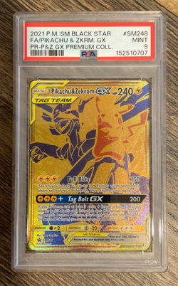 Pokemon TCG Pikachu & Zekrom GX #SM248 Black Star Promo PSA 9 - Image 1