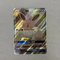 Pokemon TCG Eevee GX-SM233 Black Star Promo Holo full art🔥 (LP-MP) - Image 1