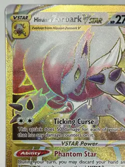 Pokemon Hisuian Zoroark VSTAR 213/196 Lost Origin NM - Image 2