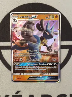 Lucario GX SM100 Black Star Promo Sonne & Mond Set Pokemon Karte EN Pokemon - Image 3