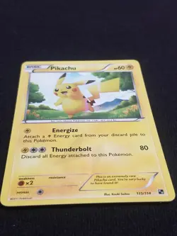 Pokemon Pikachu Secret Rare Holo Black and White 2011 115/114 NM - Image 2