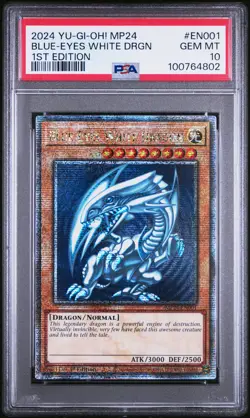 2024 YU-GI-OH! MP24-25TH ANV TIN: DUELING MIRRORS BLUE-EYES WHITE DRAGON PSA 10 - Image 1