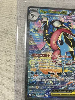 Mega Greninja EX Full Art Holo Pokemon Card 116/086 Stage 2 Water Type - Image 3