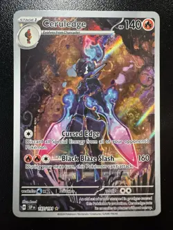 Pokemon TCG Ceruledge 197/191 Sv08 Surging Sparks Illustration Rare Holo 140 HP - Image 1