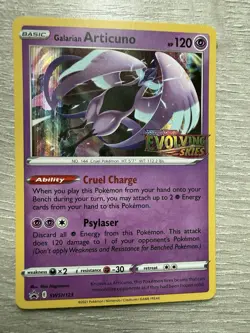 Pokemon TCG Galarian Articuno Evolving Skies SWSH123 Holo Promo Promo - Image 1