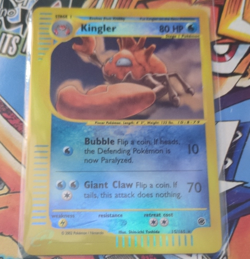 Pokemon TCG Kingler 015/165 Expedition Base Set Reverse Holo Rare 80 HP English - Image 1
