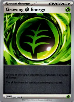 Growing Grass Energy 086/088 Rare Perfect Order Pokemon Reverse Holo Near Mint - Image 1