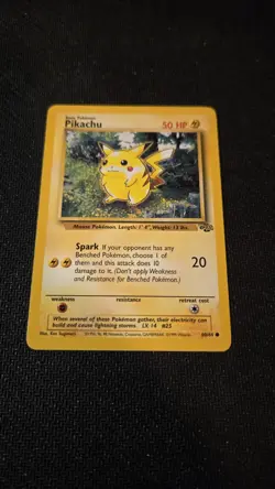 Pokemon Pikachu 60/64 Jungle Common Regular Unlimited 50 HP Wizards 1999 English - Image 1