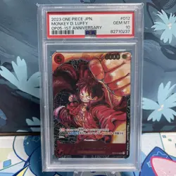 One Piece Monkey D. Luffy ST01-012 Japanese 1st Anniversary SR Alt Art PSA 10 - Image 1