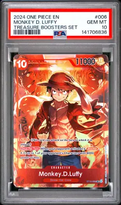 Monkey D. Luffy PSA10 2024 One Piece Promos Treasure Boosters Set #006 - Image 1