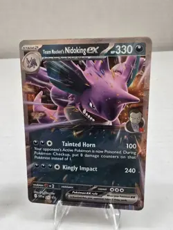 Pokemon TCG: Team Rocket's Nidoking EX SVP 217 Black Star Promo with code card - Image 2