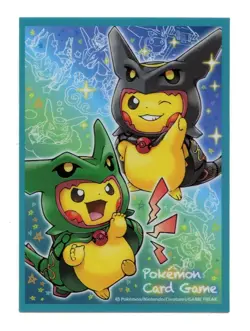 Rayquaza Poncho Pikachu Individual Card Sleeve Pokemon Center Japan Original - Image 2
