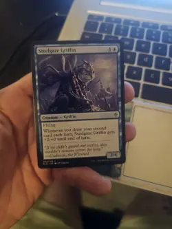 Steelgaze Griffin (Common) Throne Of Eldraine Magic Card - Image 1