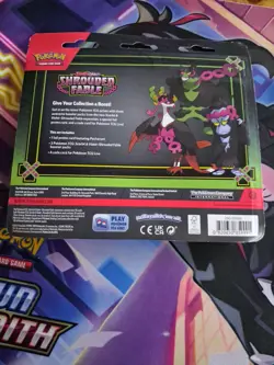 2X Pokemon Shrouded Fable 3‑Pack Blister – Pecharunt Promo – Sealed - Image 3