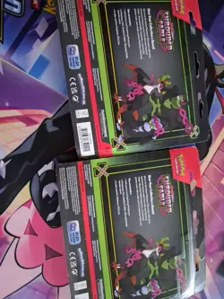 2X Pokemon Shrouded Fable 3‑Pack Blister – Pecharunt Promo – Sealed - Image 4