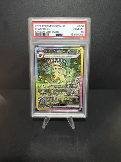 Leafeon EX 200/187 SAR Terastal Fest EX Japanese SV8a Pokemon 2024 PSA 10 - Image 1