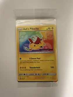 Pokemon - Ash's Pikachu - TCG SM108 2017 Promo Card - NEW/SEALED - NM - Kanto - Image 1